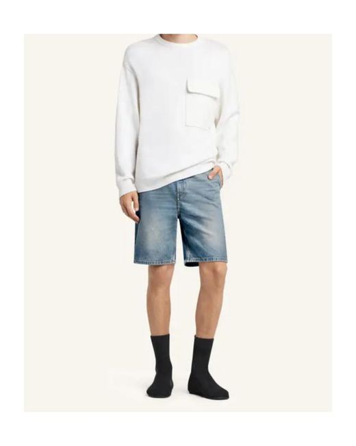 Courreges Blue Courrèges Cargo Denim Shorts for men