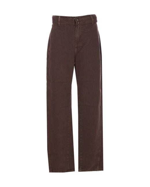 Liu Jo Brown Logo Patch Straight-Leg Jeans