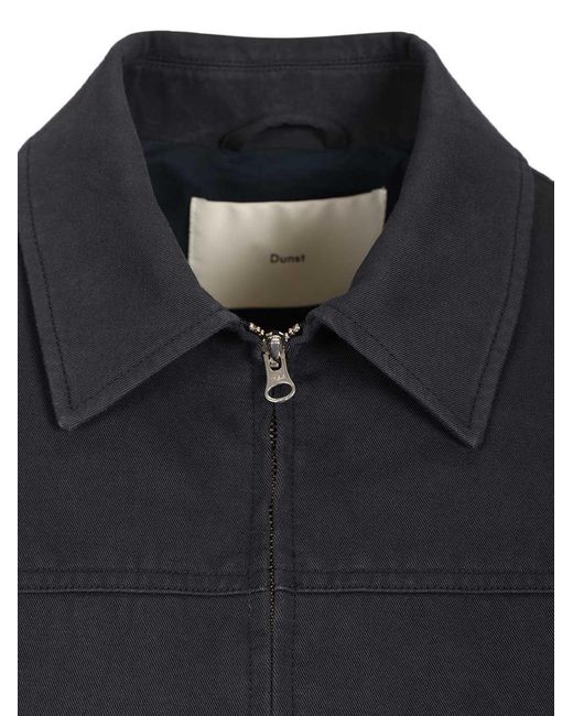 DUNST Blue Elasticated Waistband Zip-Up Jacket for men