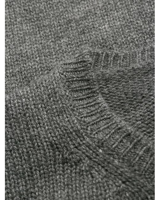 Prada Gray Cashmere Crew-Neck Sweater for men