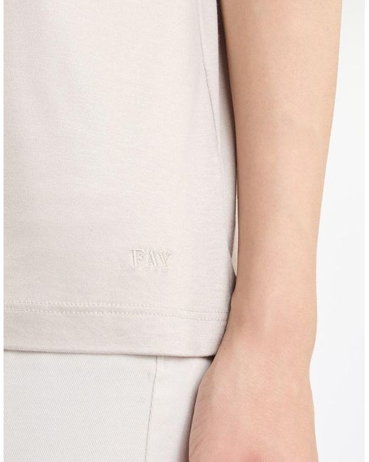Fay White Classic Fit Casual Top