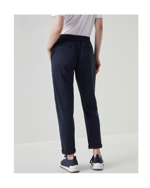 Brunello Cucinelli Blue Drawstring Track Pants