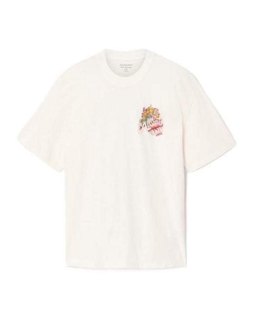 AllSaints White Roque Graphic-Print T-Shirt for men
