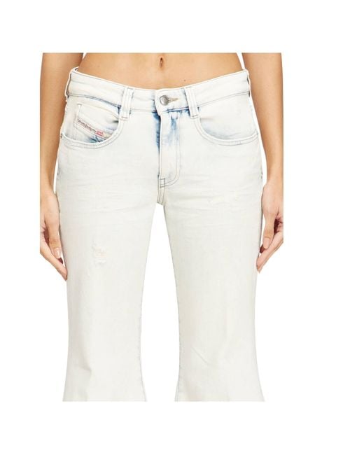 DIESEL White Flare Jeans 1970 D-Bleess 0Adbs