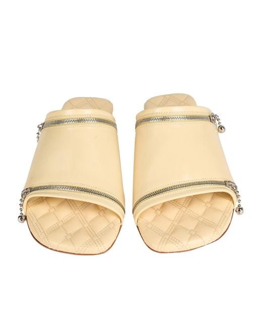 Burberry Natural Ssimple Leather Slippers