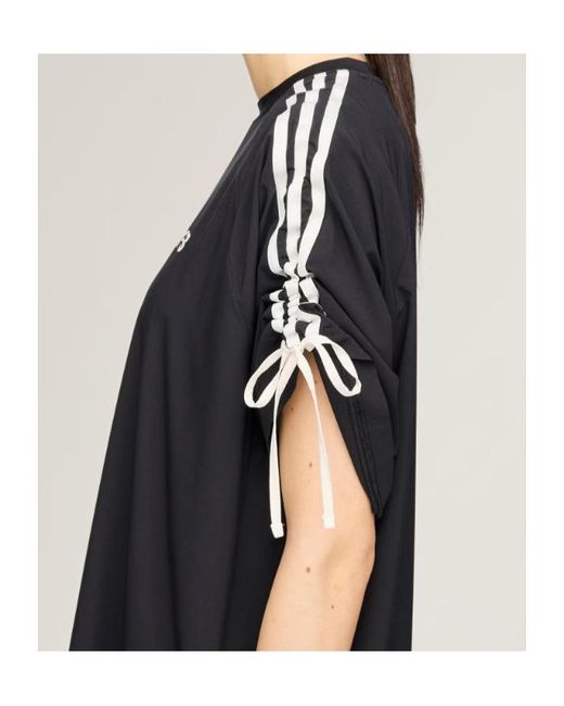 Y-3 Black Cinch 3 Stripes Oversized T-Shirt Dress for men