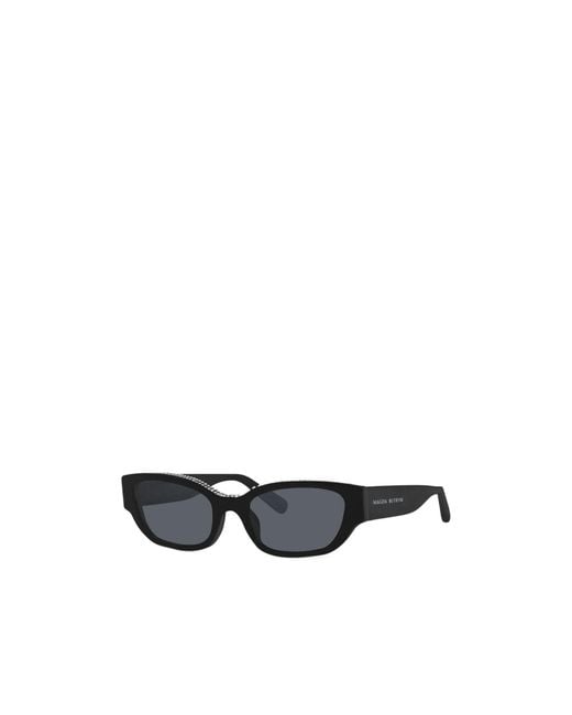 Magda Butrym White Crystal Embellished Sunglasses