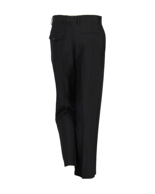 Ann Demeulemeester Black Belt-Loop Casual Pants
