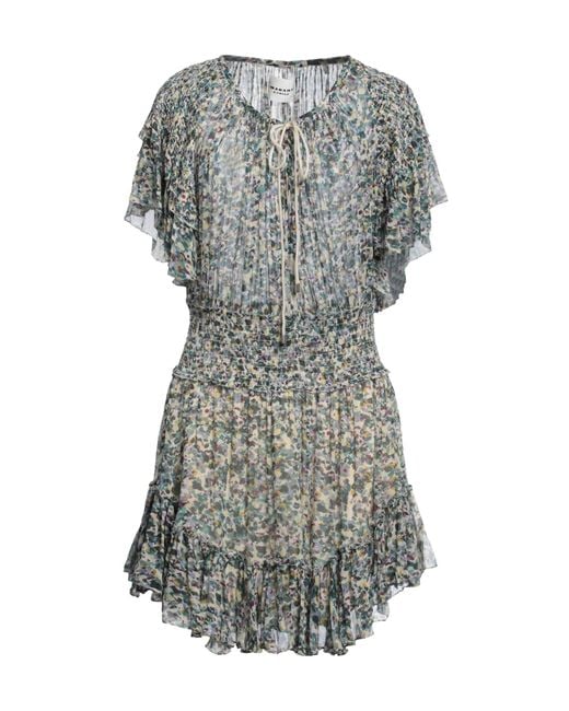 Isabel Marant Gray Floral-Print Short Dress