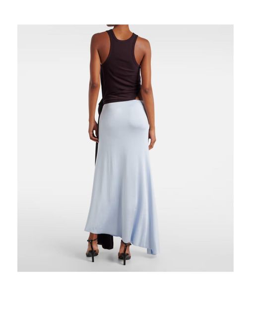 Victoria Beckham Blue Cutout Jersey Midi Dress
