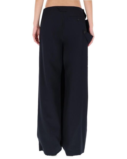 Jean Paul Gaultier Blue Pleated Culottes