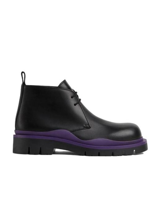 Bottega Veneta Black Lace-Up Detail Shoes for men