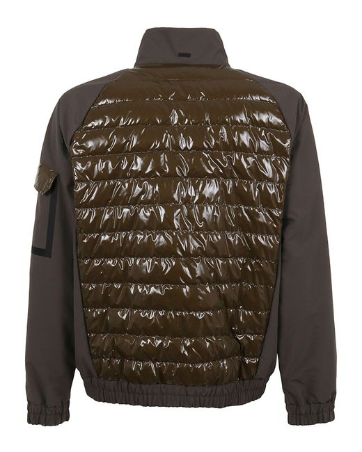 Herno Gray Quilted Panel Down Jacket for men