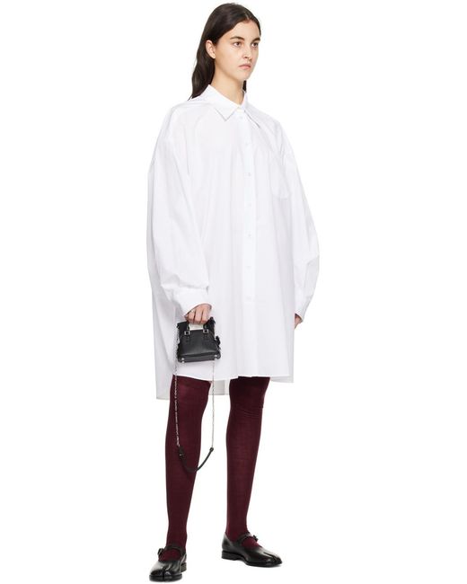 Maison Margiela White Knee-Length Shirt