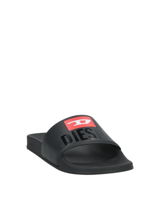 DIESEL Black Printed Slippers