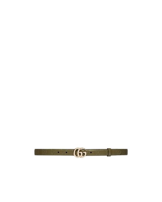 Gucci Green Gg Milano Thin Belt