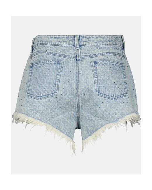 IRO Blue Belt-Loop Denim Shorts