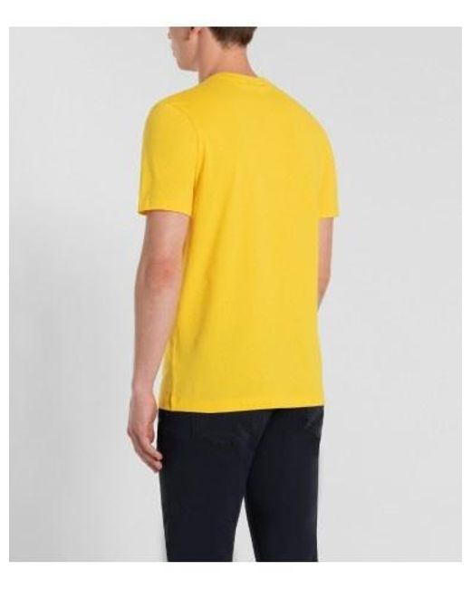 Paul & Shark Yellow Logo-Patch Round Neck T-Shirt for men