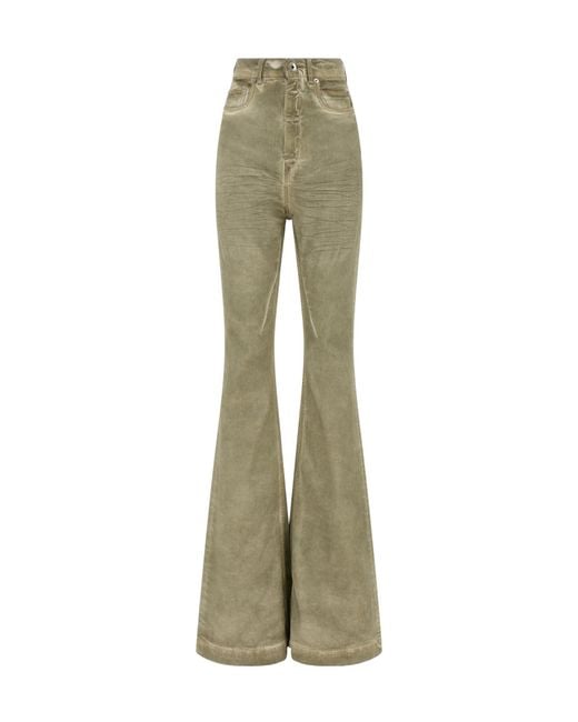 Rick Owens Green Bolan Bootcut Jeans