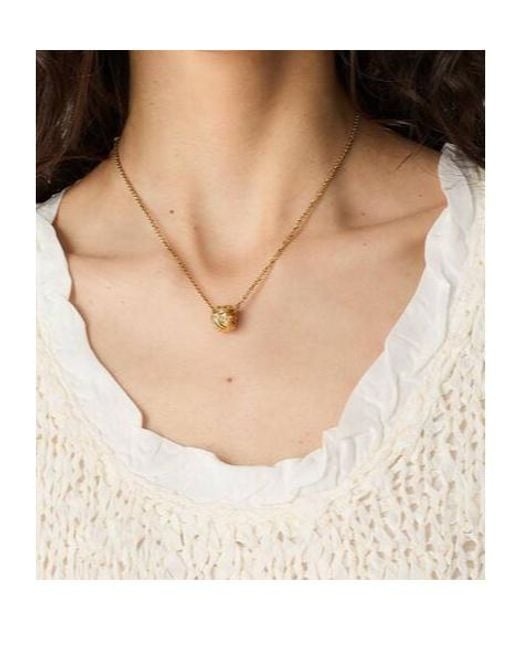 Bottega Veneta Metallic Intreccio Pendant Necklace