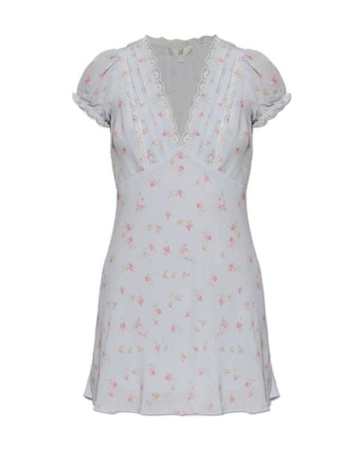 LoveShackFancy Gray Printed Dress