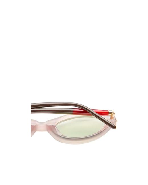 Kuboraum White Geometric Sunglasses