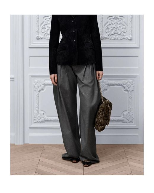 Dior Gray Pleated Pants
