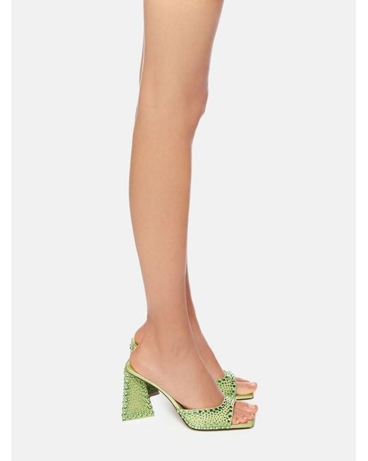 The Attico Green The Mini Devon Embellished Mules
