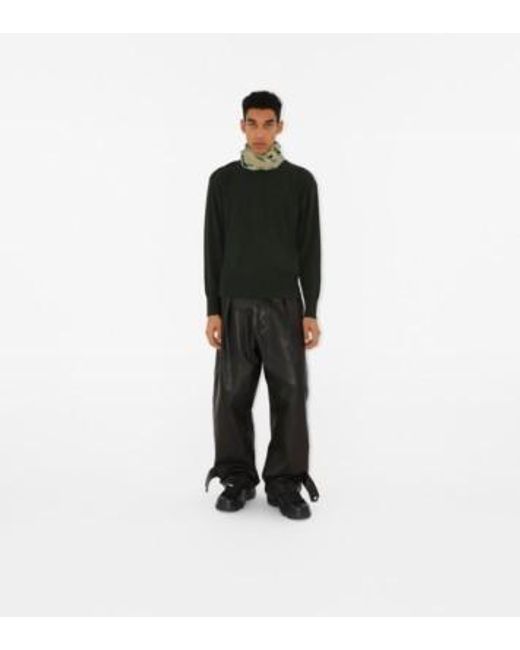 Burberry Green Vintage Check Fringed-Edge Scarf for men