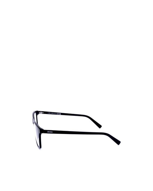 Zegna White Rectangle-Frame Glasses for men