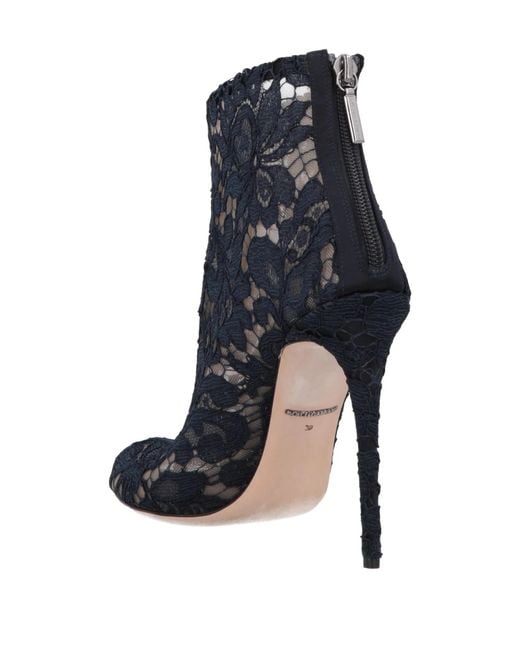 Dolce & Gabbana Black Open-Toe Ankle Boots