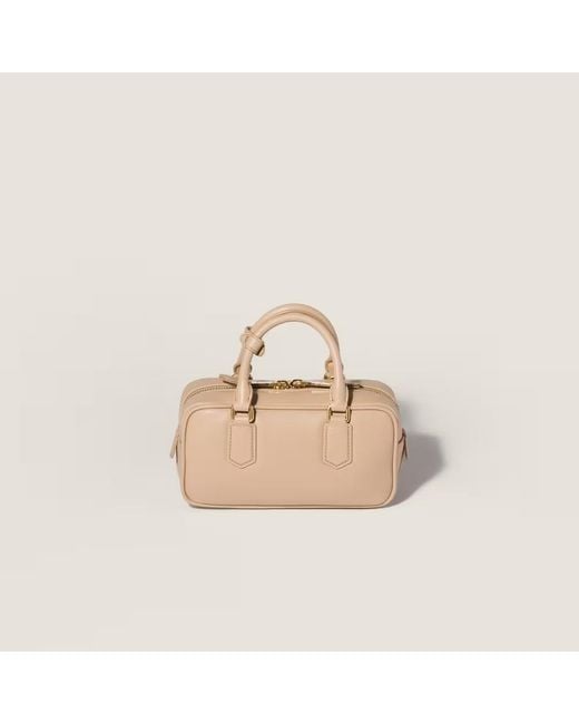 Miu Miu Natural Arcadie Leather Bag