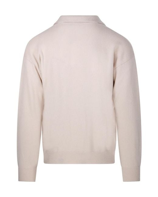 Roberto Collina White Skipper Polo Knitted Sweater for men