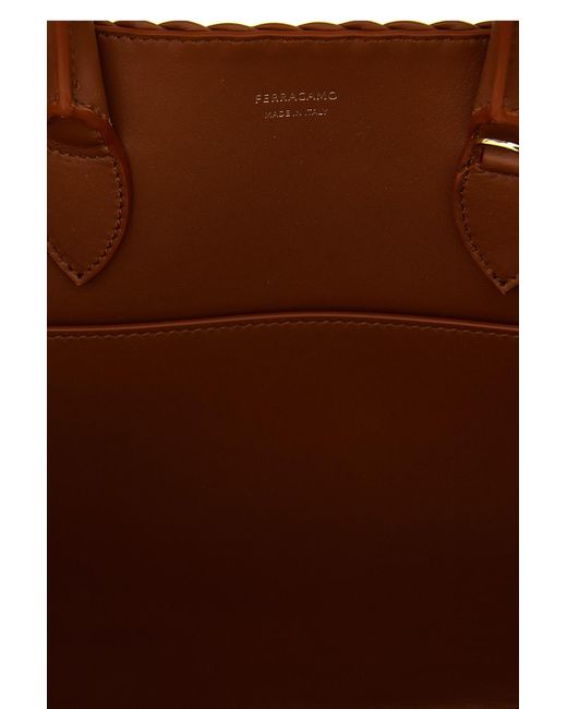 Ferragamo Brown 'Hug Th S' Handbag