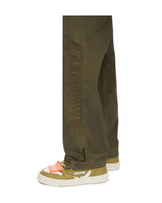 Off-White c/o Virgil Abloh Green Swimming Logo Carpenter Trousers for men