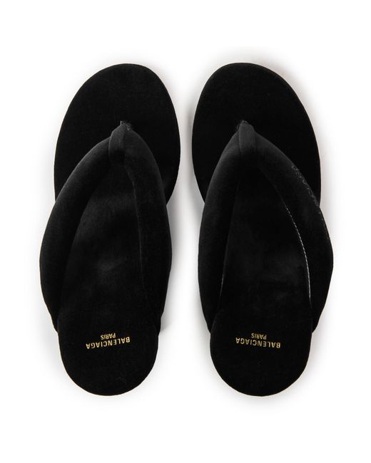 Balenciaga Black Thong Flip-Flop Sandals