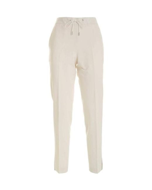 Fabiana Filippi Natural Slit Cuff Straight Leg Trousers