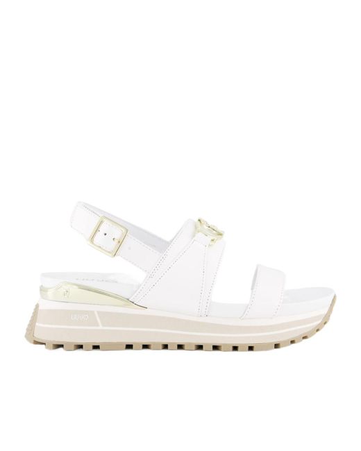 Liu Jo White Round Toe Sandals