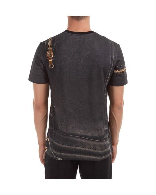 Moschino Black Logo Colour-Block T-Shirt for men