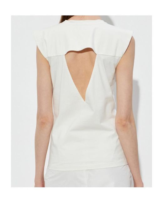 Jil Sander White Cutout Back Sleeveless Top