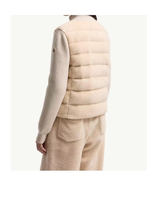 Moncler Natural Padded Zip-Up Cardigan