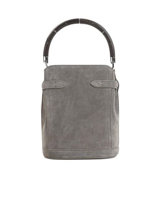Ralph Lauren Gray Ralph Suede Bucket Bag