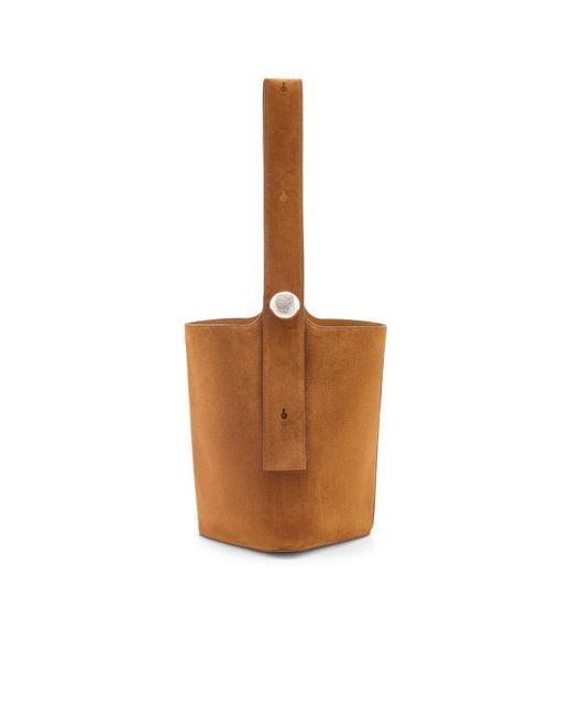 Loewe Brown Large Pebble Bucket Bag for men