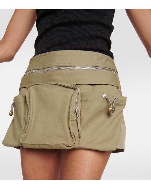 Dion Lee Green Mini Skirt With Waist Bag