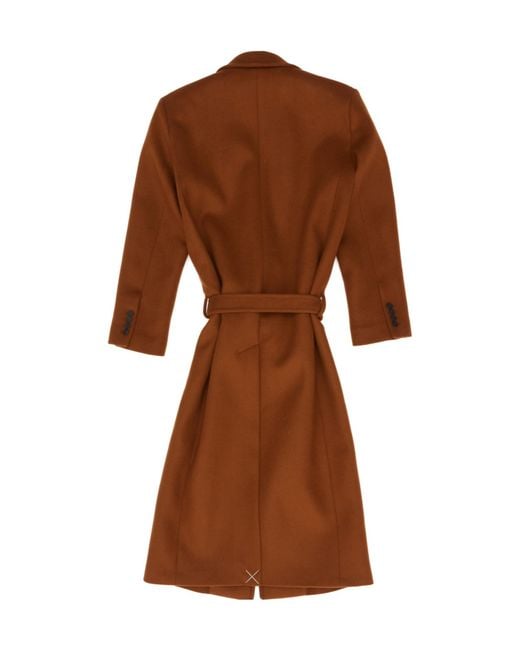 The Attico Brown The Belted Long Coat