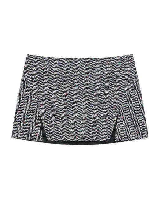 Givenchy Gray Sliced Mini Skirt