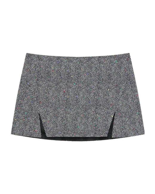 Givenchy Gray Sliced Mini Skirt