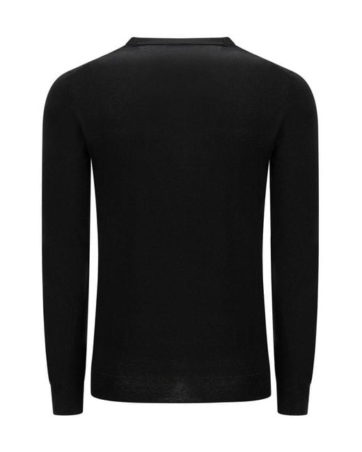 Paolo Pecora Black Long-Sleeve Sweater for men