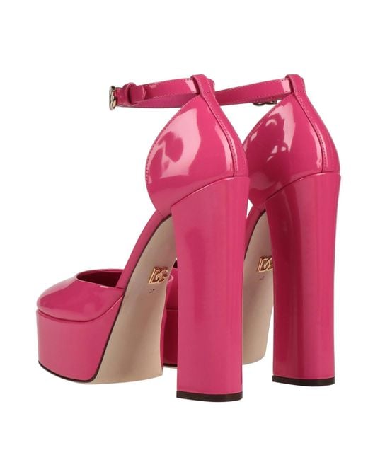 Dolce & Gabbana Pink Solid Color Courts