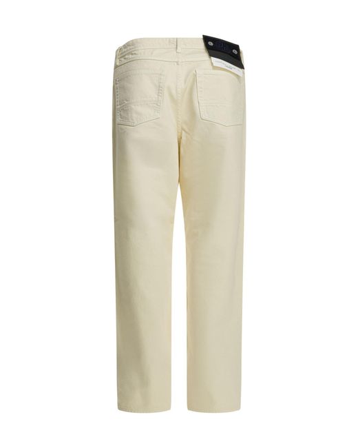 Stone Island Natural Wide-Leg Cotton Pants for men